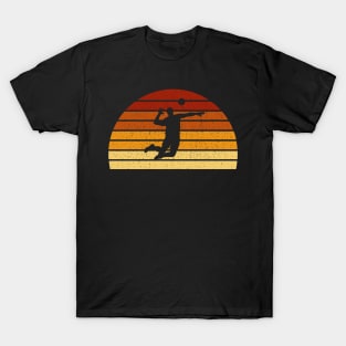 Vintage Sunset Volleyball Gift For Volleyball Players T-Shirt